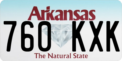AR license plate 760KXK