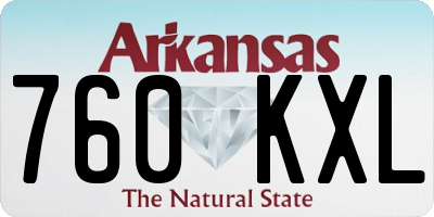 AR license plate 760KXL