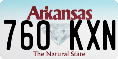 AR license plate 760KXN