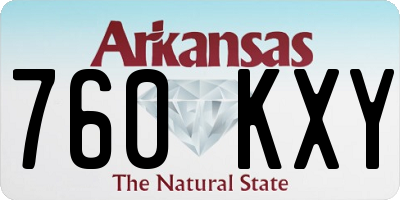 AR license plate 760KXY