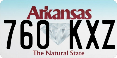 AR license plate 760KXZ