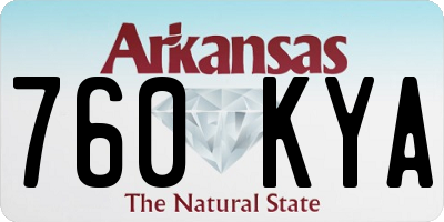 AR license plate 760KYA