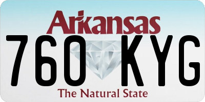 AR license plate 760KYG