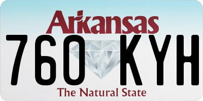 AR license plate 760KYH