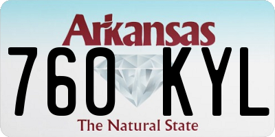 AR license plate 760KYL