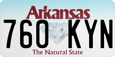 AR license plate 760KYN