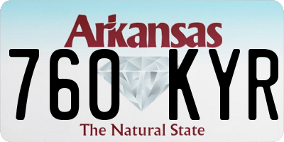 AR license plate 760KYR