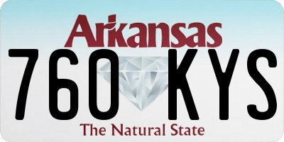 AR license plate 760KYS