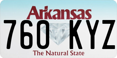 AR license plate 760KYZ