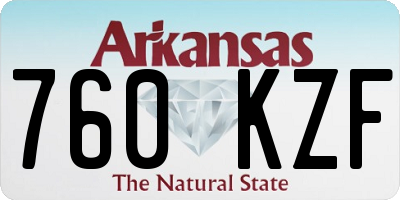 AR license plate 760KZF