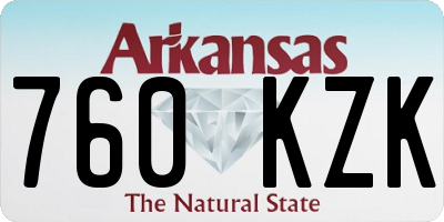 AR license plate 760KZK