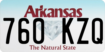 AR license plate 760KZQ