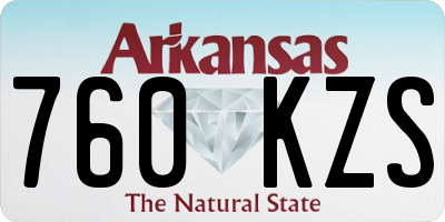 AR license plate 760KZS