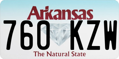 AR license plate 760KZW