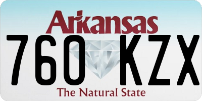AR license plate 760KZX