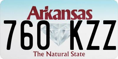 AR license plate 760KZZ