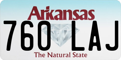 AR license plate 760LAJ