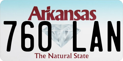 AR license plate 760LAN