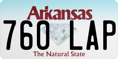 AR license plate 760LAP
