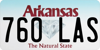 AR license plate 760LAS