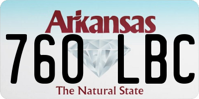 AR license plate 760LBC