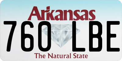 AR license plate 760LBE