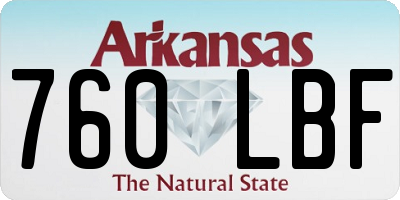 AR license plate 760LBF