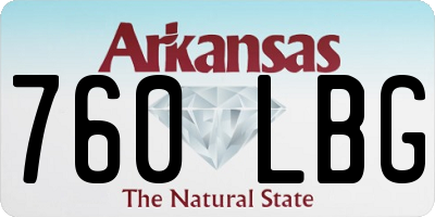 AR license plate 760LBG