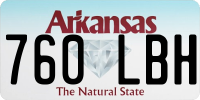 AR license plate 760LBH