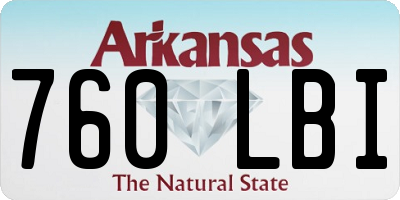 AR license plate 760LBI