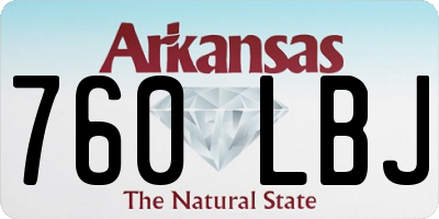 AR license plate 760LBJ