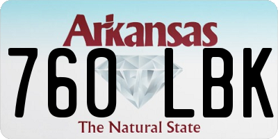 AR license plate 760LBK