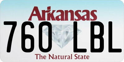 AR license plate 760LBL