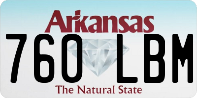 AR license plate 760LBM