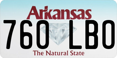 AR license plate 760LBO