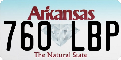 AR license plate 760LBP