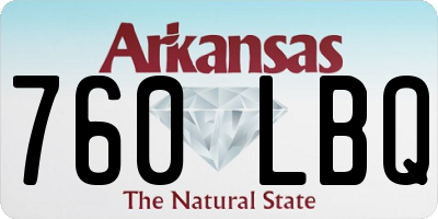 AR license plate 760LBQ