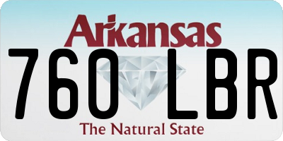 AR license plate 760LBR
