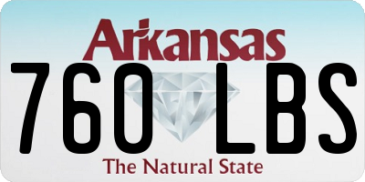 AR license plate 760LBS