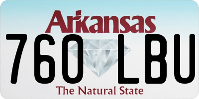 AR license plate 760LBU