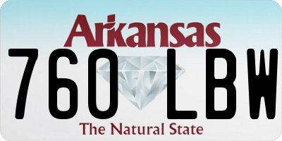 AR license plate 760LBW