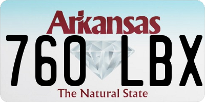 AR license plate 760LBX