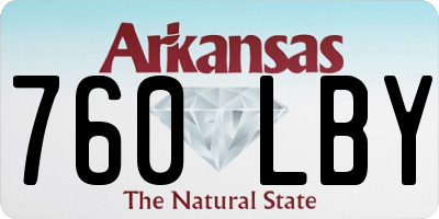 AR license plate 760LBY