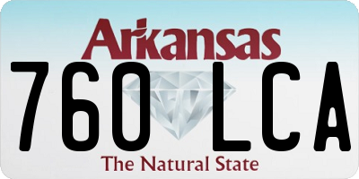 AR license plate 760LCA
