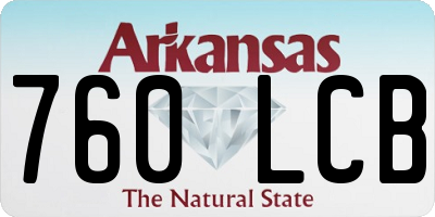 AR license plate 760LCB