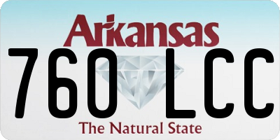 AR license plate 760LCC