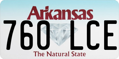 AR license plate 760LCE