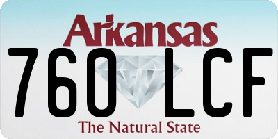 AR license plate 760LCF
