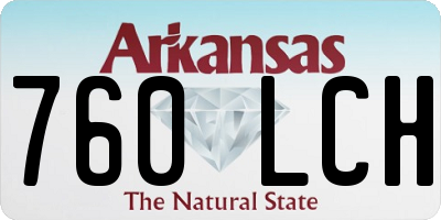 AR license plate 760LCH