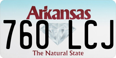 AR license plate 760LCJ